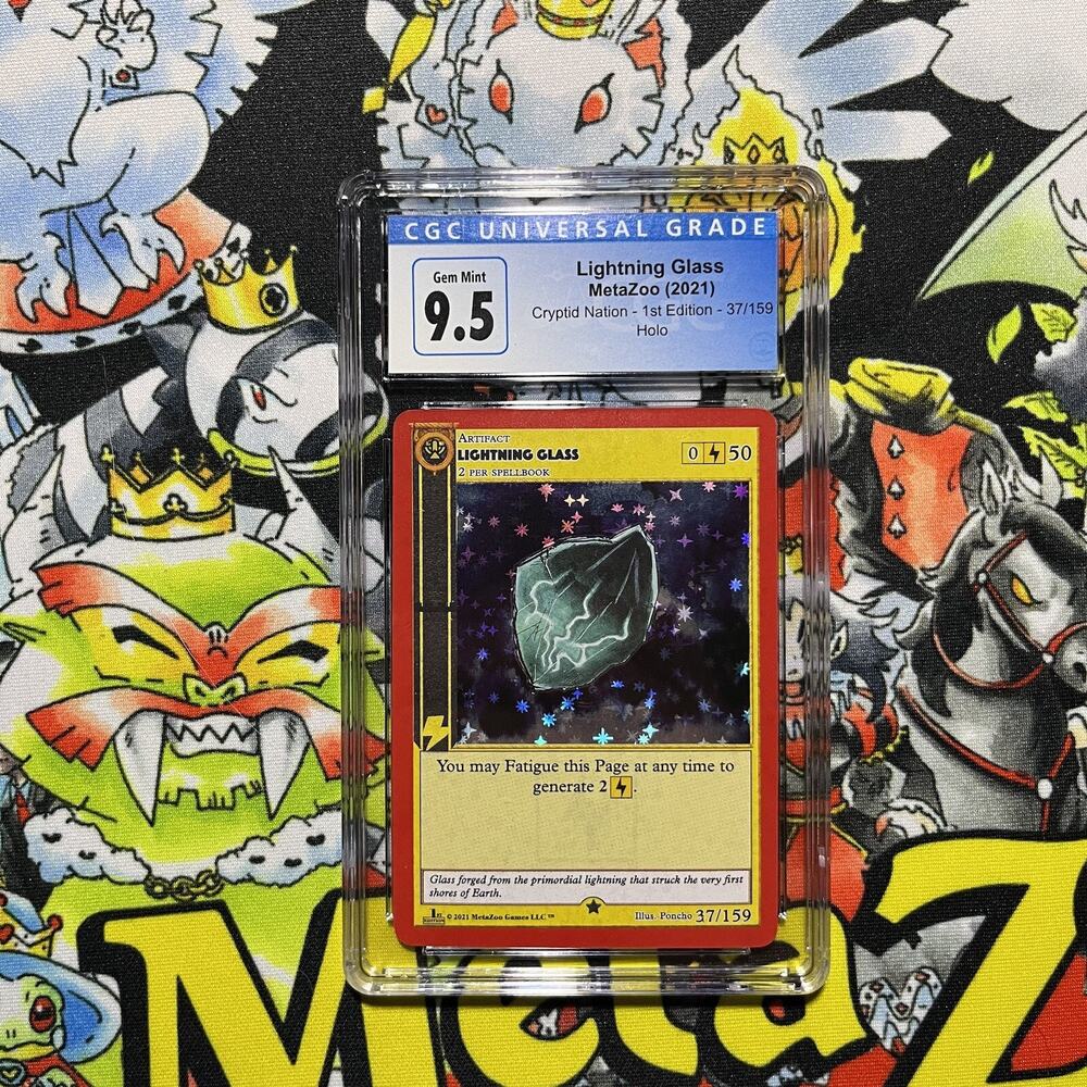 Metazoo Lightning Glass Gem Mint 9.5 CGC Full Holo Cryptid Nation 1st Edition